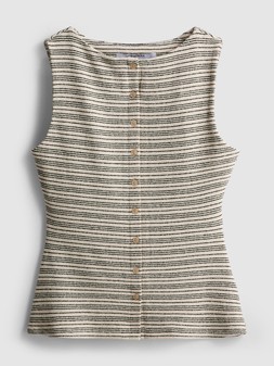 RIMARK PRESENTS PAU ECHE PE STRIPE BUTTON DOWN TOP, £8, €10, $14, RON50, PLN43, CZK260, HUF3800