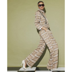 934118- Check Pleat Wide Leg Trousers 2