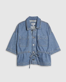 RI Blue Denim Tie Front Top £46
