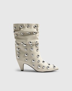 RI Cream Slouch Studded Ankle Boots £69