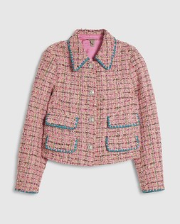 RI Pink Whipstitch Boucle Trophy Jacket £69
