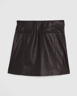 RI Red Faux Leather Pocket Detail Mini Skirt £26