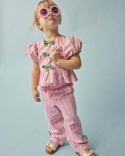RI SS Stripe Bow Wide Leg Set £34