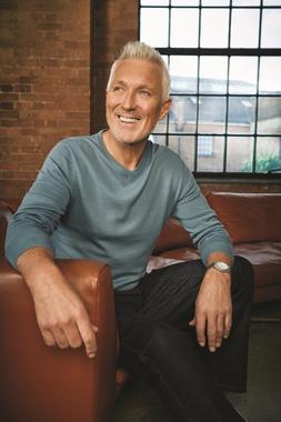 MK x Union Works Light Blue Knitted Jumper, &pound;16 & MK x Union Works Dark Denim Straight Jeans, &pound;26