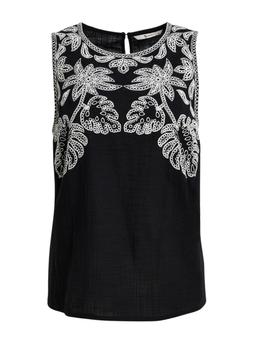 Tu Black Embroidered Shell Top, &pound;15