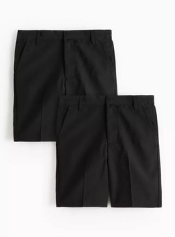 Tu-2 Pack Black Classic School Shorts