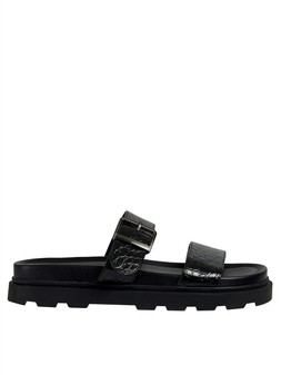 Tu Black Croc Strap Footbed Sandals with Buckle, £22