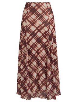 Tu Brown Mesh Check Full Skirt, £18