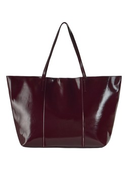 Tu Burgundy High Shine Tote Bag, £22