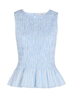 Tu Light Blue Stripe Shirred Co-ord Top, £18