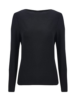 Tu Lurex Slash-Neck Shoulder-Pad Top £14