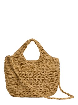 Tu Neutral Mini Straw Handheld Shopper Bag, £14