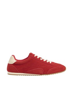 Tu Red Suede Low-Profile Trainer £28