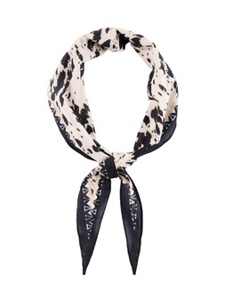 Tu Skinny Cow Print Scarf with Gold Hardware, £8