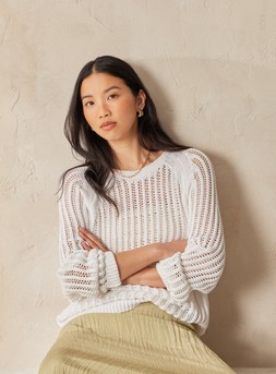 White Stitch Crewneck Jumper &pound;20, Cream Bandeau Top (Part of a 2 Pack) &pound;8 & Sage Crushed Satin Maxi Skirt &pound;22