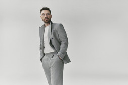 Autograph Jacket £129, Autograph Trousers £70, Autograph T-shirt £20, Shoes £65 (3)