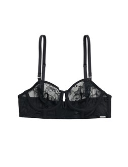 Autograph Savannah Lace Wired Longline Balcony Bra (A-E), Black, £24