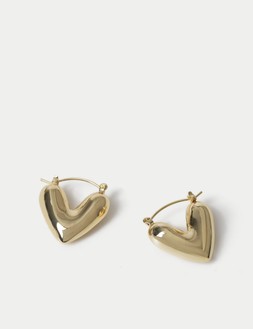 M&S 14ct Gold Plated Heart Hoop Earrings £25
