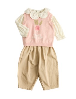 m&s 3 Piece Pure Cotton Tank Top & Trousers Outfit (0 Months-3 Years) £30