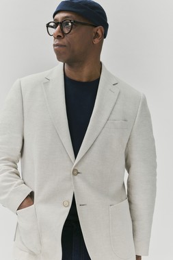 M&S Blazer £99, T-shirt £18, Jean £35, Hat £16, Shoe £65 (5)