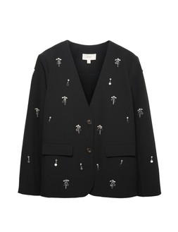 marks & spencer embellished single breasted blazer