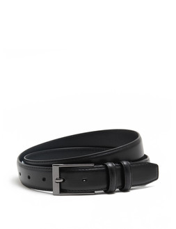 M&S Leather Smart Belt, Black, £22