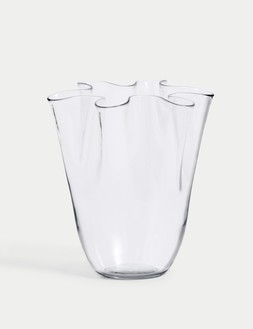 M&S MEDIUM HANDKERCHIEF GLASS VASE £12.50