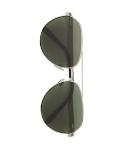 M&S Metal Aviator Polarised Sunglasses, Silver, £25