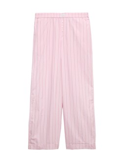 M&S PURE COTTON POPLIN STRIPED ​ WIDE LEG PYJAMA BOTTOMS £16