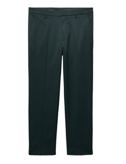 M&S Regular Fit Smart Stretch Trousers, Evergreen , £28