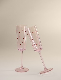 M&S SET OF 2 HEART SHAPED FLUTES £15