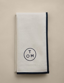 M&S Tom Kerridge Pure Cotton Navy Trim Chefs Cloth £8