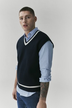 M&S Vest £30, Shirt £30, Jean £35, Loafer £65 (5)