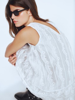 Per Una Dress £55, Sunglasses £10, Boots £126