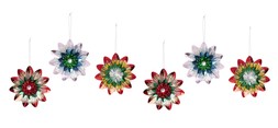 M&S 6PK Tinsel Rosettes Decorations £12