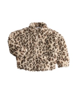 M&S Animal Print Borg Half Zip Jacket (2-10 Yrs) £18