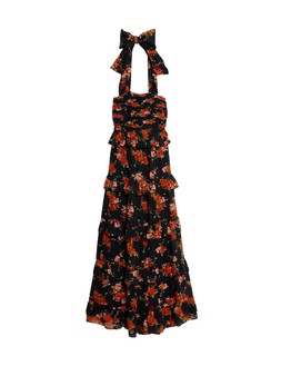 M&S Collection Floral Halterneck Maxi Tiered Dress