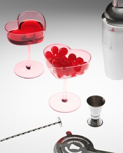 M&S Heart Coupe Glasses 2 Pck £15