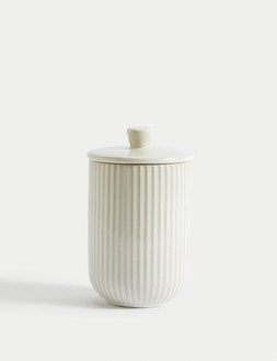 M&S Medium Ribbed Storage Jar £10 (2)
