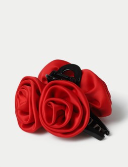 M&S Red Satin Rose Claw Hair Grip £12.50