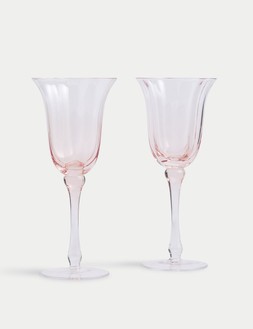 M&S Set of 2 Fleur Ombre Wine Glasses £15 (2)